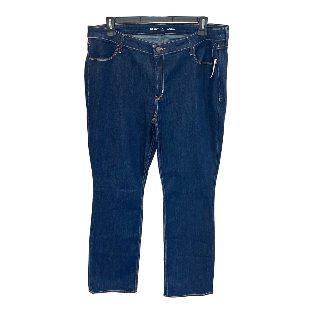 NEW Old Navy Wow Bootcut Mid Rise Dark Wash Jeans - Womens Size 18 Long